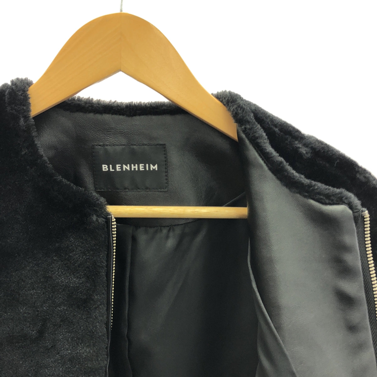 BLENHEIM / ブレンヘイム | ファー ショート ブルゾン | XS | ブラック | レディース