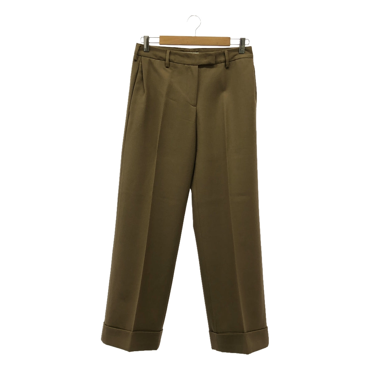 MACKINTOSH / マッキントッシュ | ウール ロールアップ スラックス パンツ | F | ブラウン | レディース