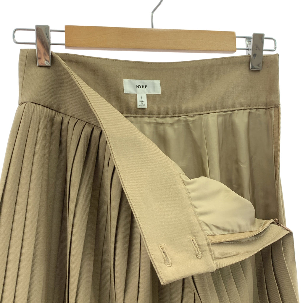 HYKE / 하이크 | 사이드 Zip 주름 치마 / 안감 포함 | XS | 브라운 계 | 여성