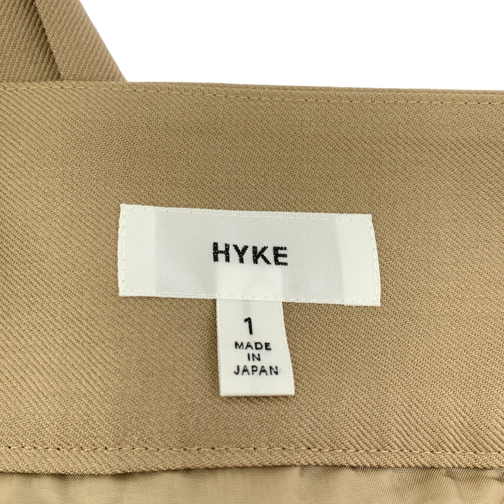 HYKE / 하이크 | 사이드 Zip 주름 치마 / 안감 포함 | XS | 브라운 계 | 여성