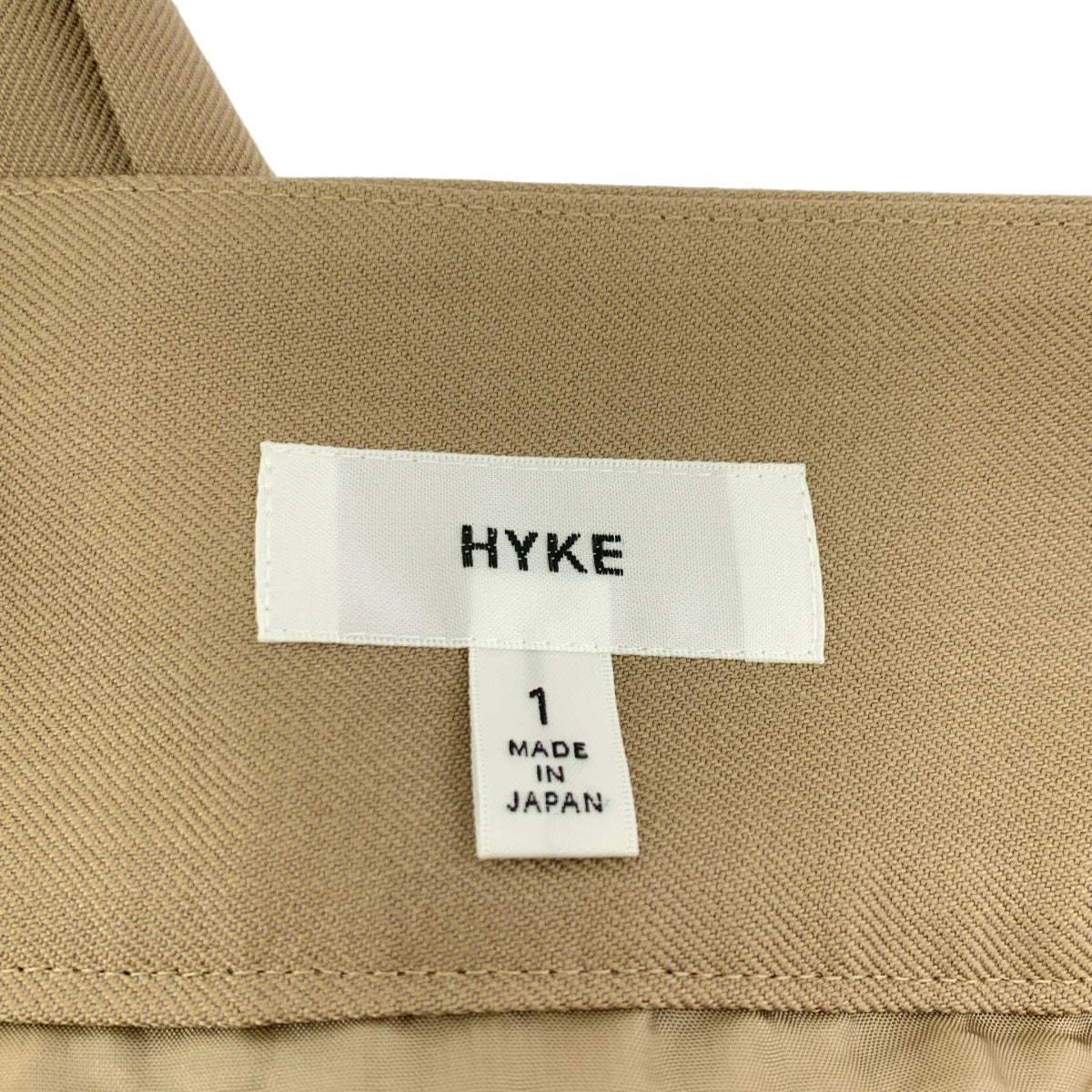 HYKE / 하이크 | 사이드 Zip 주름 치마 / 안감 포함 | XS | 브라운 계 | 여성