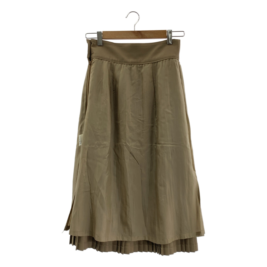 HYKE / 하이크 | 사이드 Zip 주름 치마 / 안감 포함 | XS | 브라운 계 | 여성