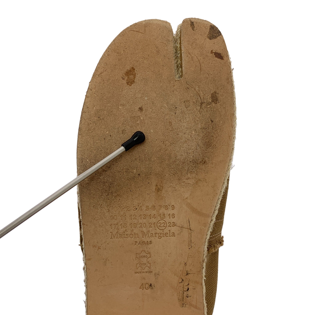 Maison Margiela / 메종 마르젤라 | 타비 에스파드릴 가죽 전환 캔버스 신발 버선 | 27.5 |