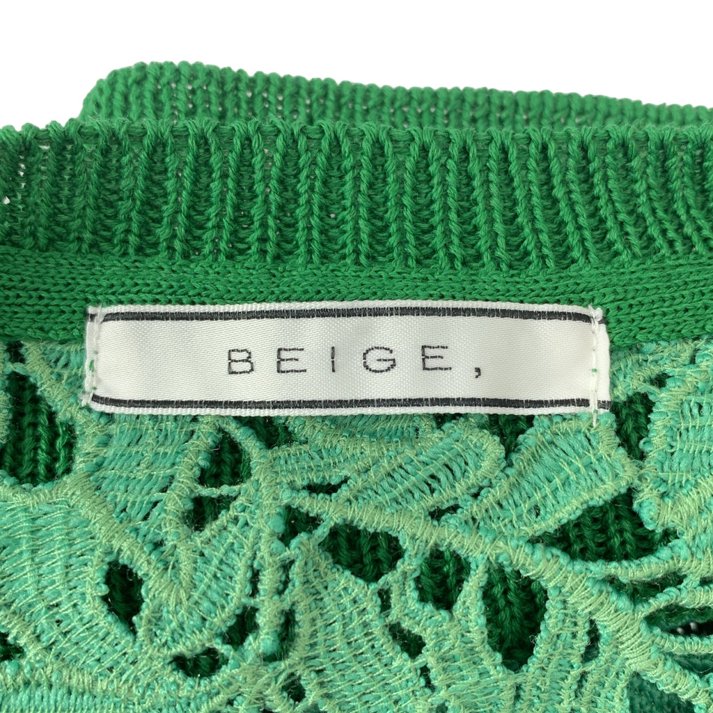 BEIGE， / ベイジ | GARDENIA / コットン バックカットワークレース ニット | 4 | レディース