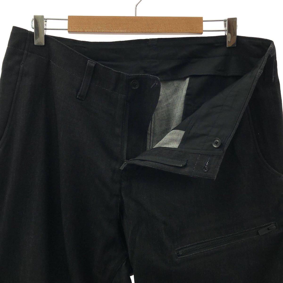 YOHJI YAMAMOTO POUR HOMME / ヨウジヤマモトプールオム | 2018AW | レーヨン混 左ファスナー ポケット デニムパンツ | 3 | メンズ
