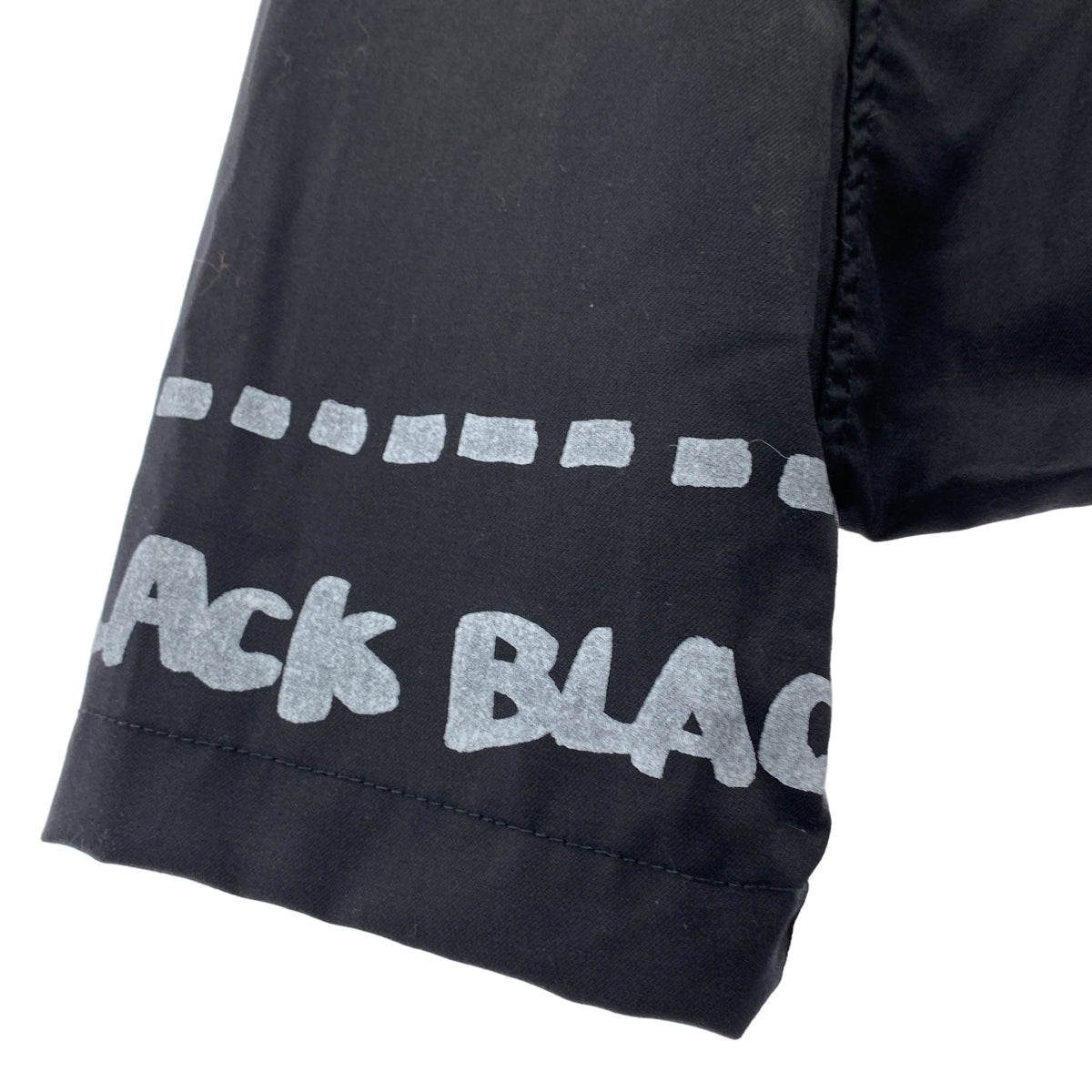 BLACK COMME des GARCONS / 블랙콤 데 걸슨 | 로고 프린트 와이드 사루엘 반바지 반바지 | S | 남성