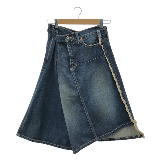 JUNYA WATANABE COMME des GARCONS / Junya Watanabe | [牛仔] 破洞側拉鍊重構牛仔半身裙 | M | 女款