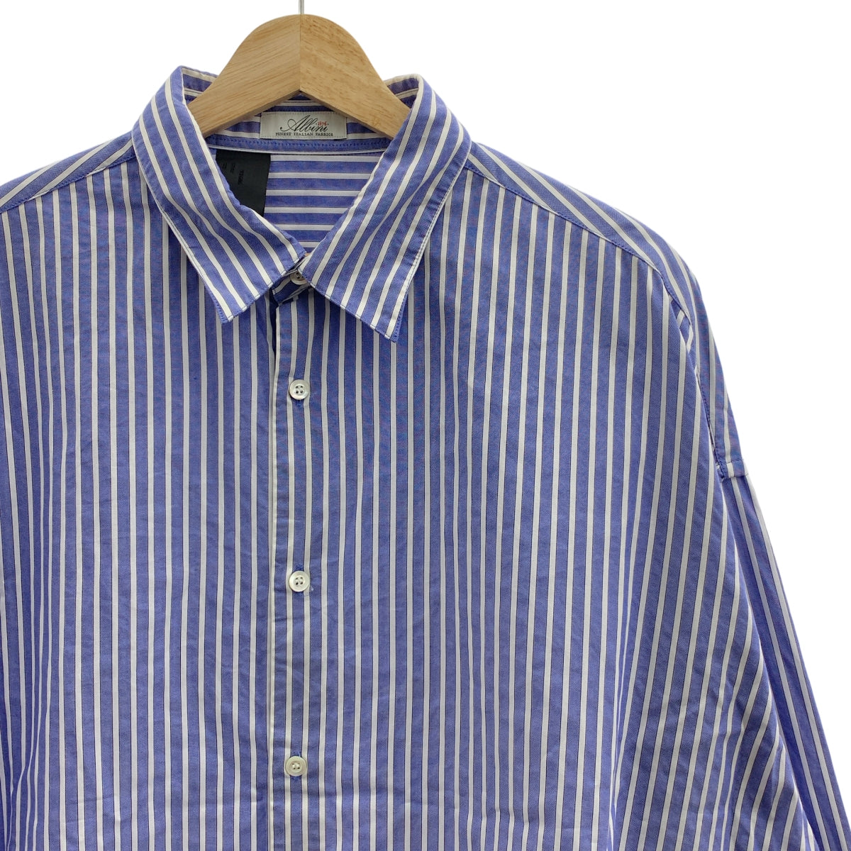 N.HOOLYWOOD / 엔 할리우드 | × ALBINI / 알비니 스트라이프 오버 실루엣 셔츠 | 40 | 남성