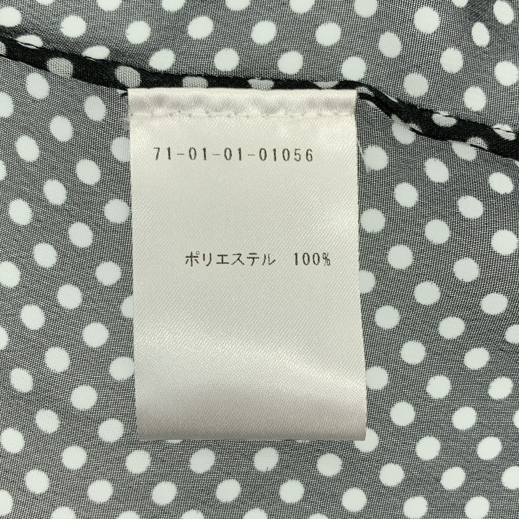 DRIES VAN NOTEN | 波點荷葉邊蓬鬆袖透明立領襯衫 | 尺寸 34 | 女款