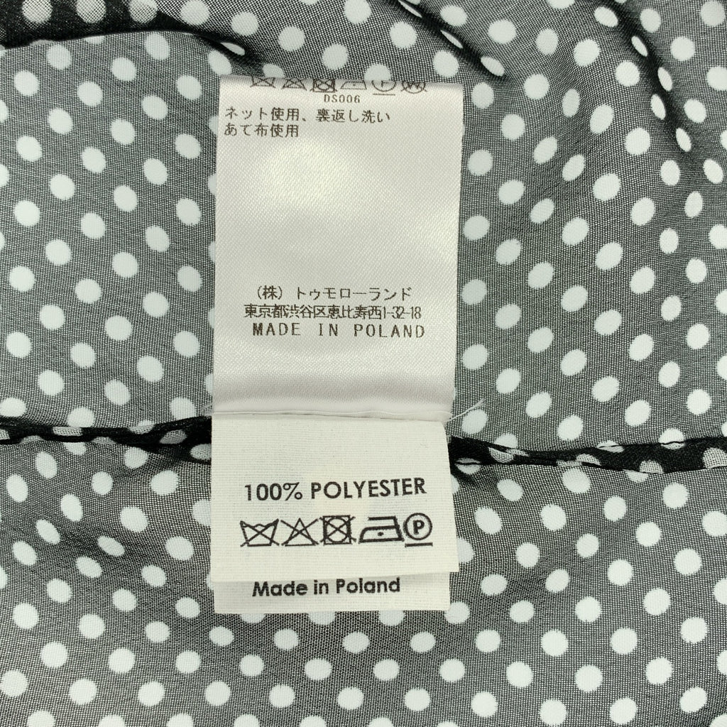 DRIES VAN NOTEN | 波點荷葉邊蓬鬆袖透明立領襯衫 | 尺寸 34 | 女款