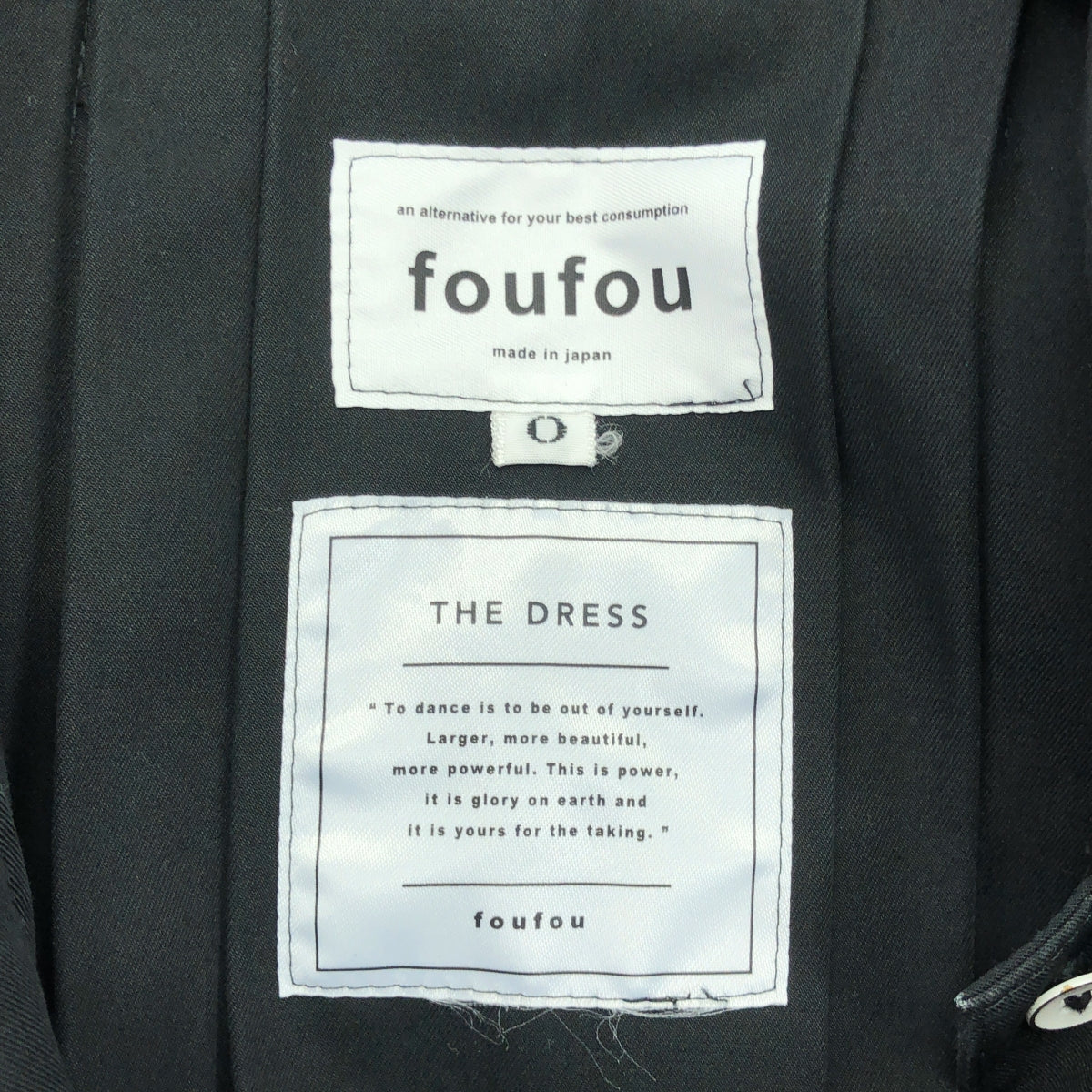 foufou / foufou | THE DRESS #19 前褶紐扣洋裝 | 0 | 女款