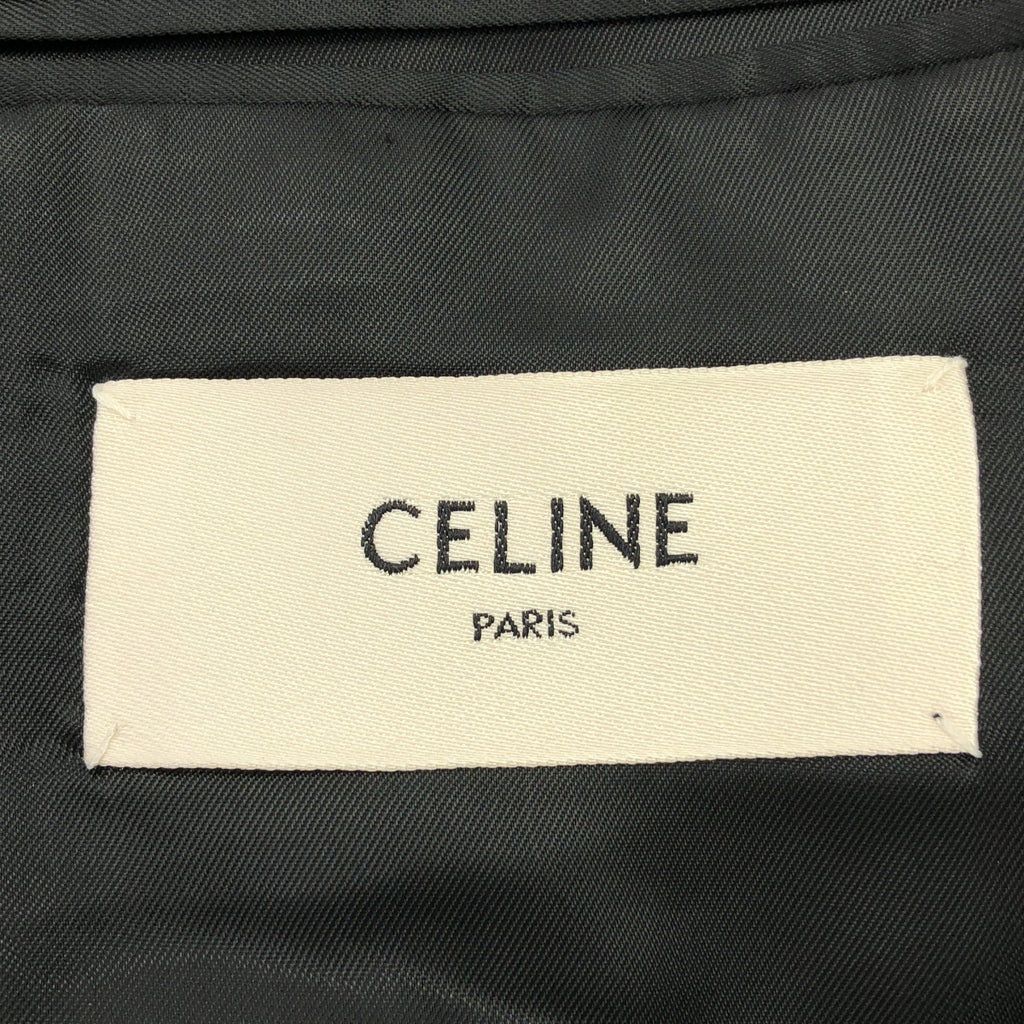 CELINE / 셀린느 | PEAK COLLAR LONG RECTANGLE JACKET / 피크 ​​컬러 롱 렉탄글 테일러드 재킷 / 총 안감 | 34 |