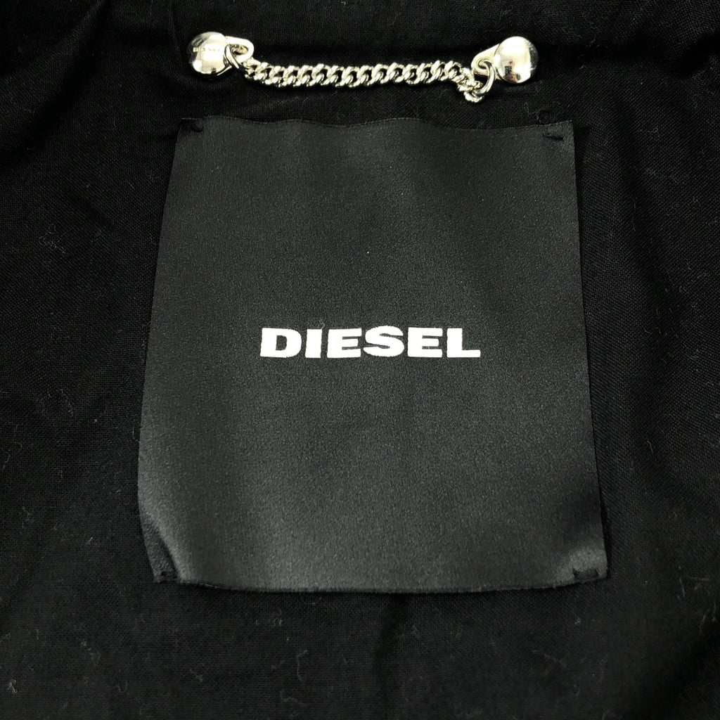 DIESEL / 디젤 | 소가죽 카우레자 백 프린트 더블 라이더스 재킷 / 총 안감 | XXS |