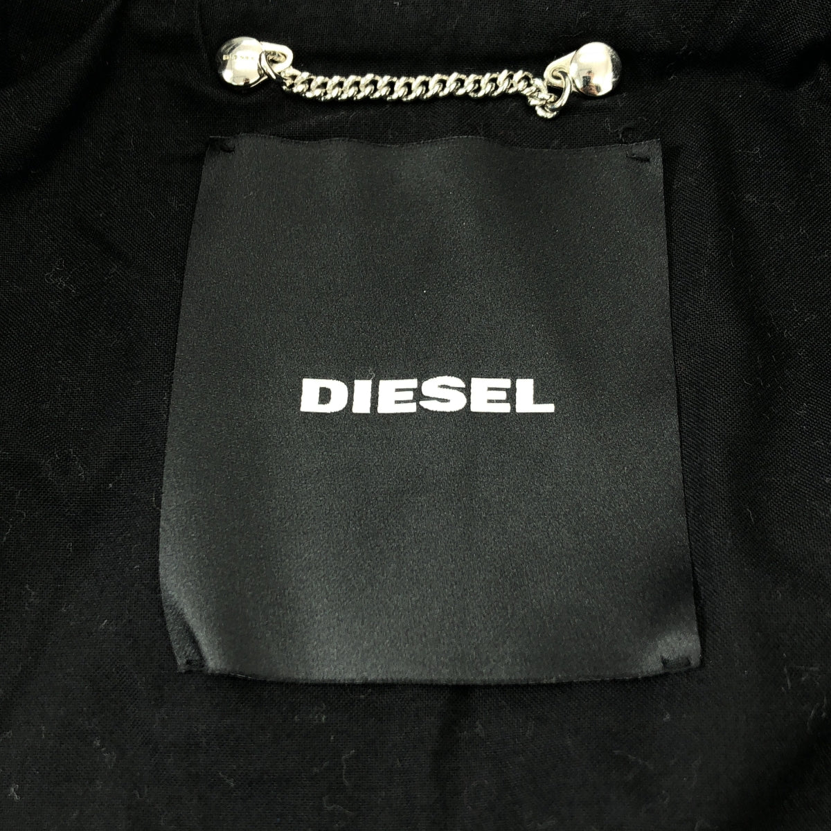 [狀況極佳] DIESEL | 背面印花牛皮雙騎士外套 | 全襯裡 | XXS | 黑色 | 女款