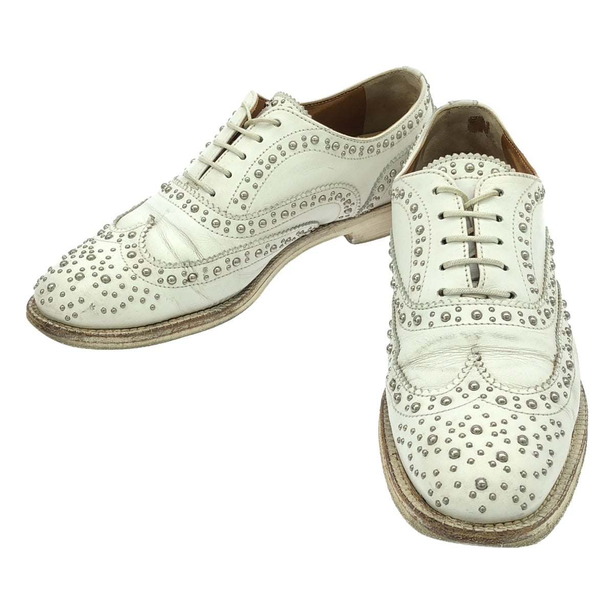 Church's / Church's | BURWOOD MET 2 Studded Leather Shoes | 36 | White | Women's