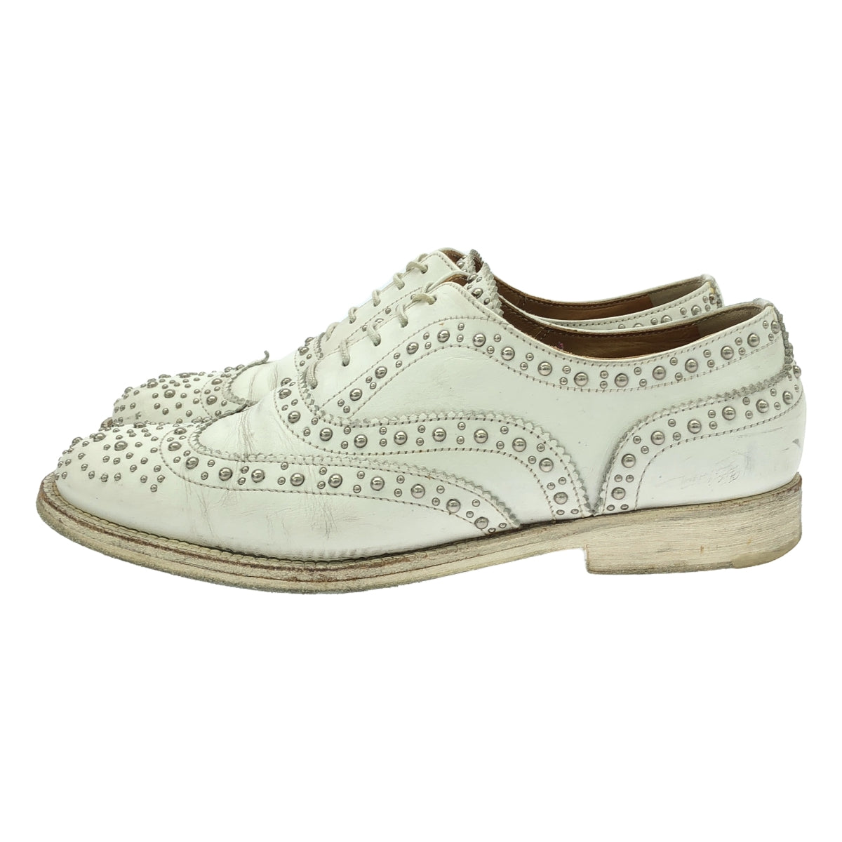 Church's / Church's | BURWOOD MET 2 Studded Leather Shoes | 36 | White | Women's