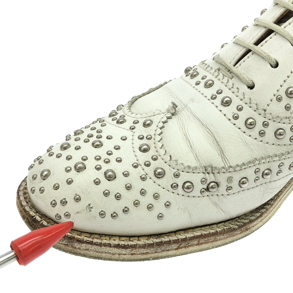 Church's / Church's | BURWOOD MET 2 Studded Leather Shoes | 36 | White | Women's