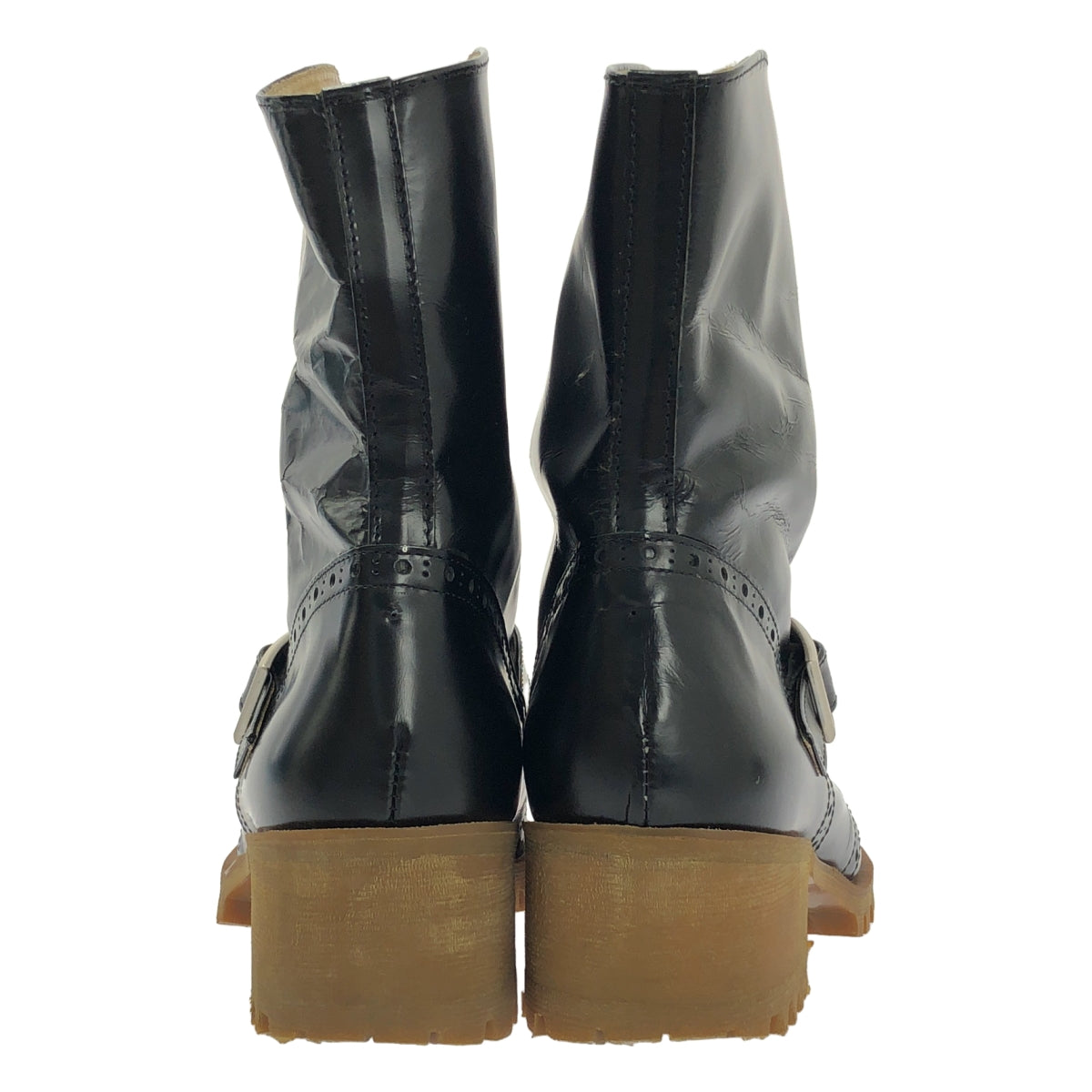 COMME des GARÇONS | 經編針織布料皮革帶翼尖靴 |尺寸 23.5 公分 |女性的