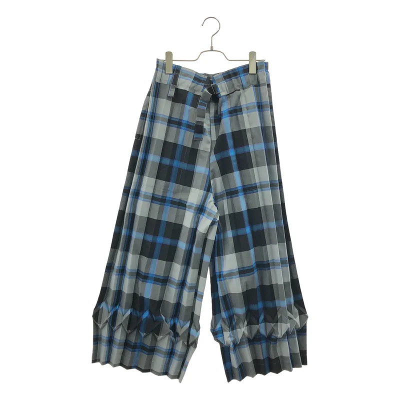 me ISSEY MIYAKE / ミーイッセイミヤケ | 2025AW | チェック アジャスター プリーツ ワイドパンツ |