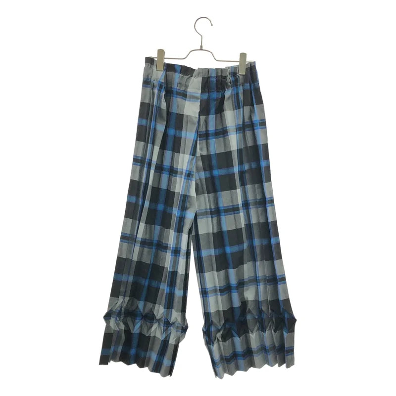 me ISSEY MIYAKE / ミーイッセイミヤケ | 2025AW | チェック アジャスター プリーツ ワイドパンツ |