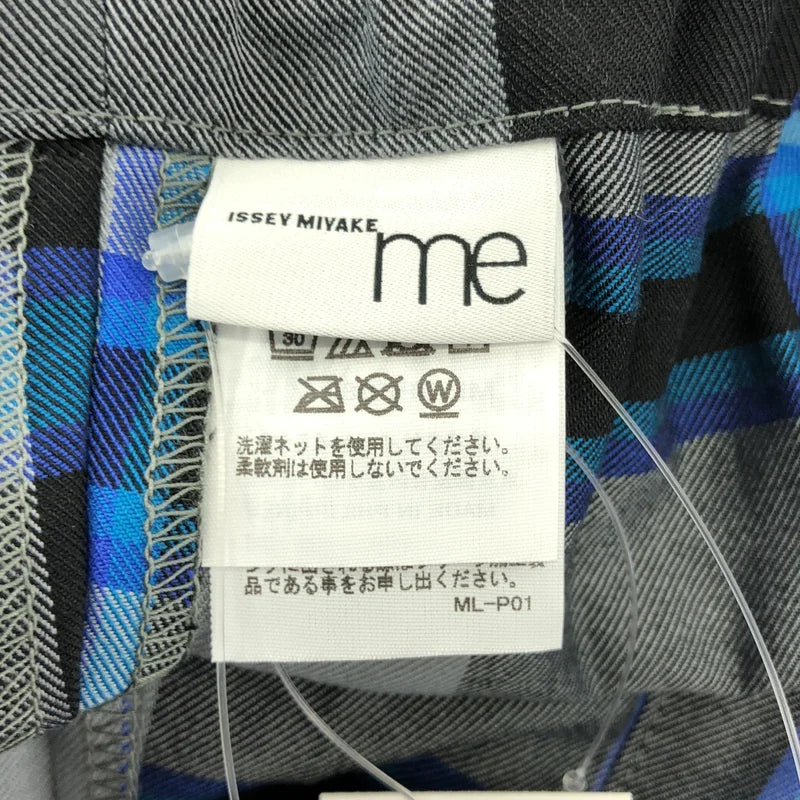 me ISSEY MIYAKE / ミーイッセイミヤケ | 2025AW | チェック アジャスター プリーツ ワイドパンツ |