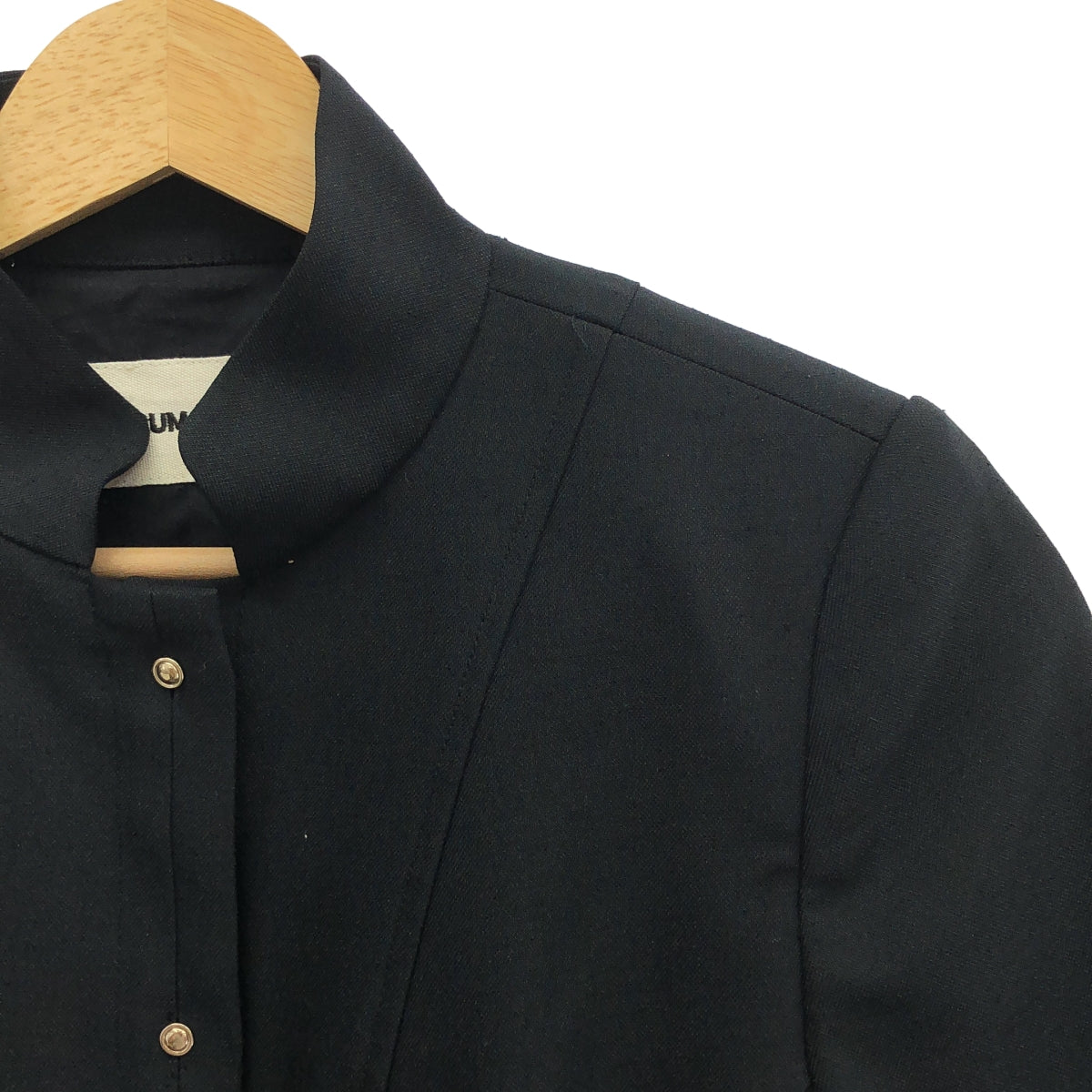 【美品】  RUMCHE / ラム・シェ | 2025SS | Stand Collar Jacket ハーフスリーブ スタンドカラー ジャケット | F | ブラック | レディース
