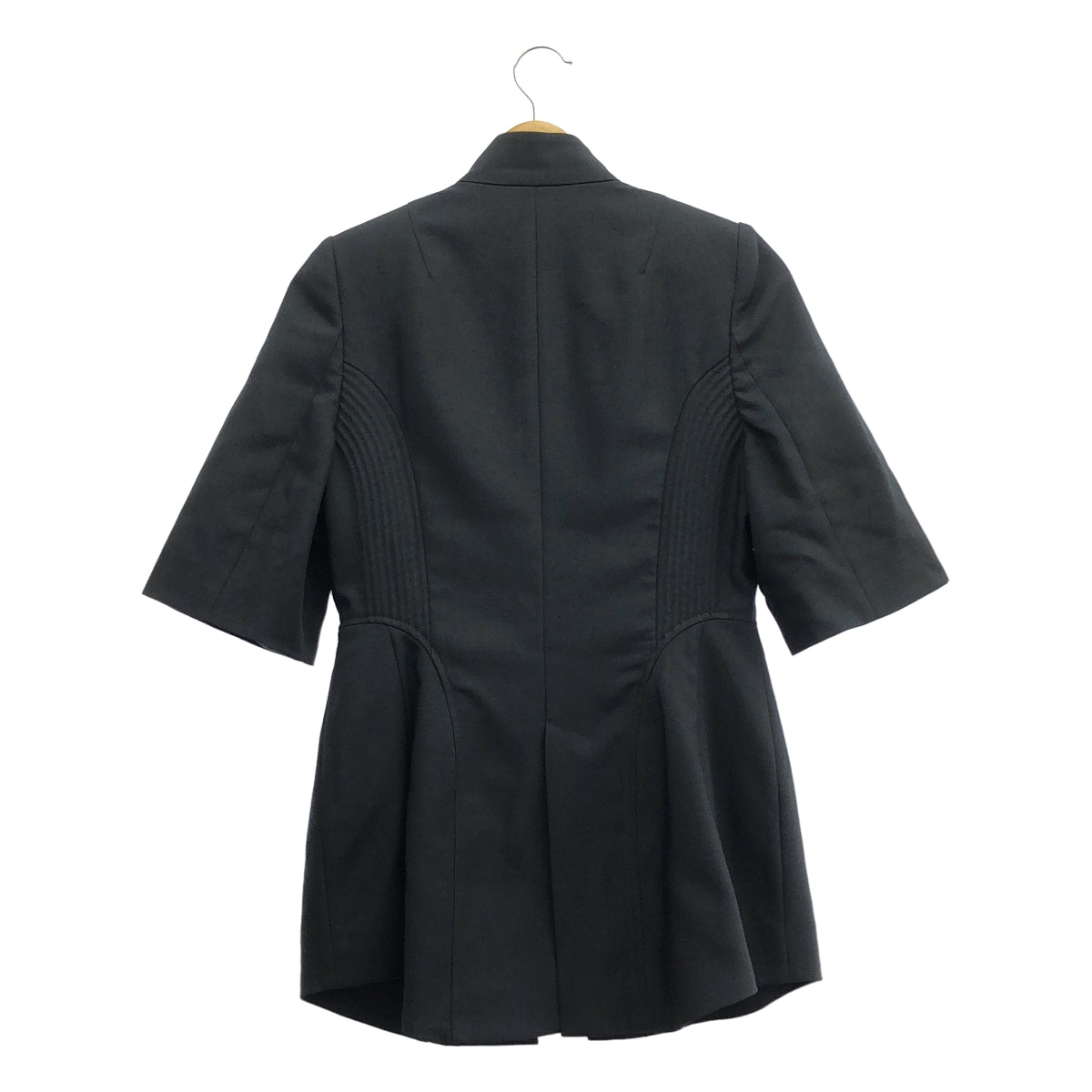 【美品】  RUMCHE / ラム・シェ | 2025SS | Stand Collar Jacket ハーフスリーブ スタンドカラー ジャケット | F | ブラック | レディース