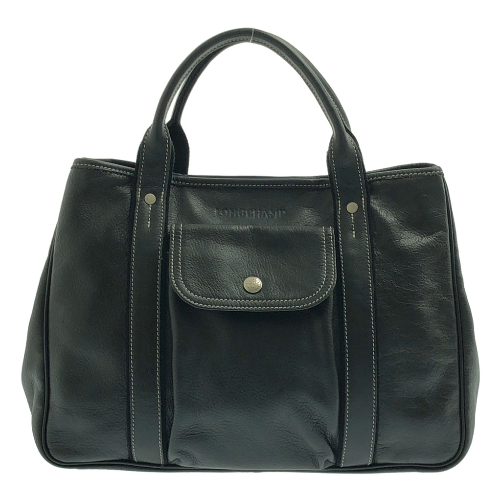 Longchamp / 롱샨 | 가죽 포켓 핸드 토트 백 / 로고 총 안감 |