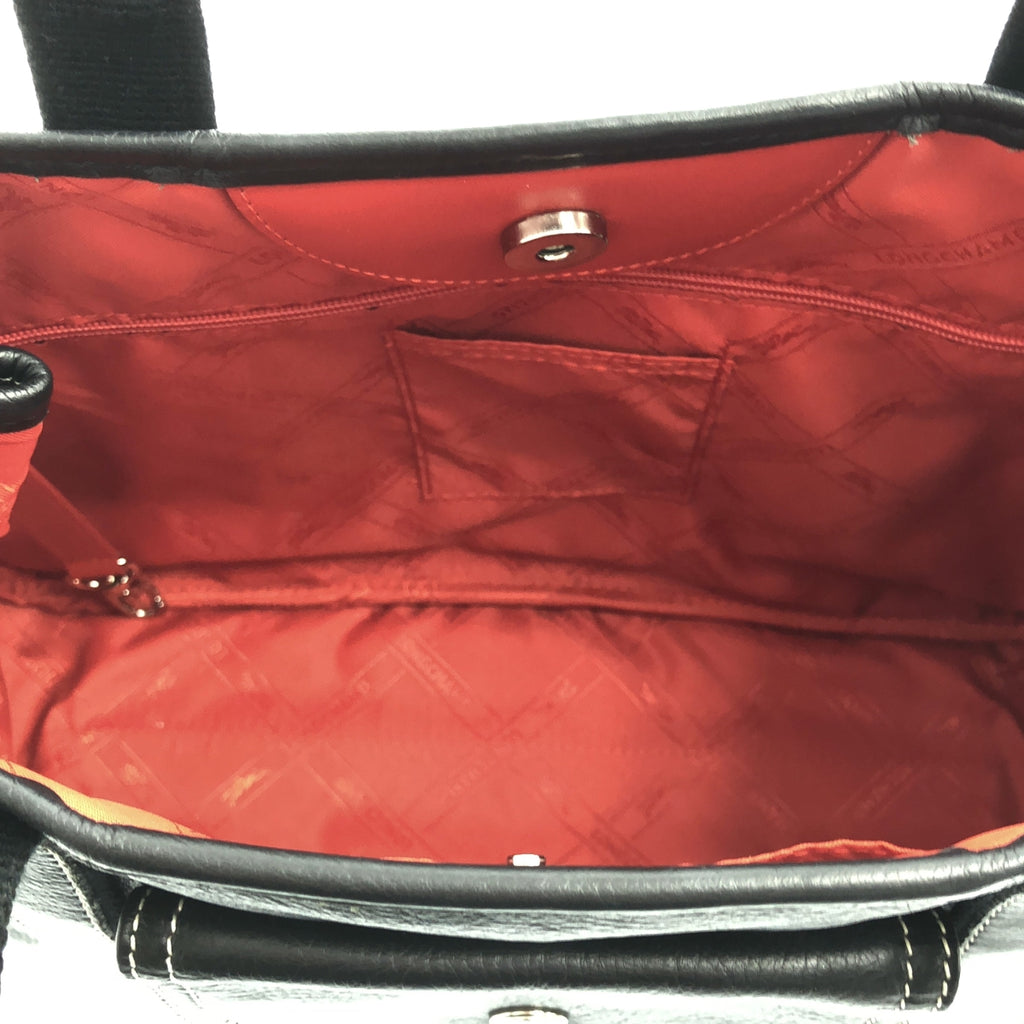 Longchamp / 롱샨 | 가죽 포켓 핸드 토트 백 / 로고 총 안감 |