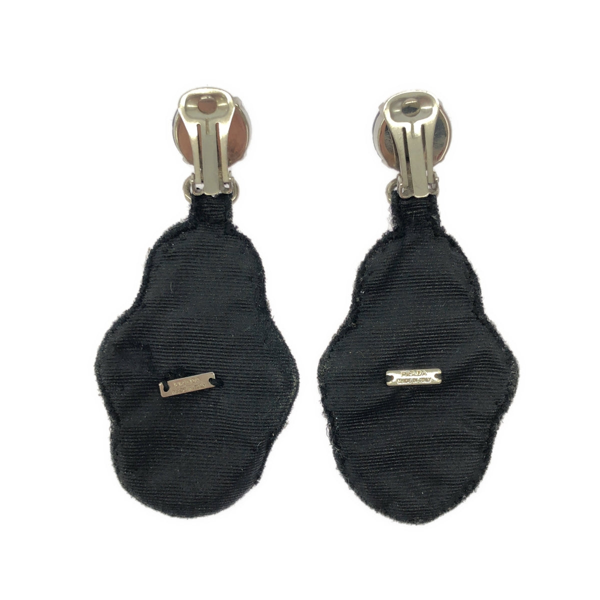 PRADA | 2 Pairs Bejeweled Earrings | Silver/Black | Women's