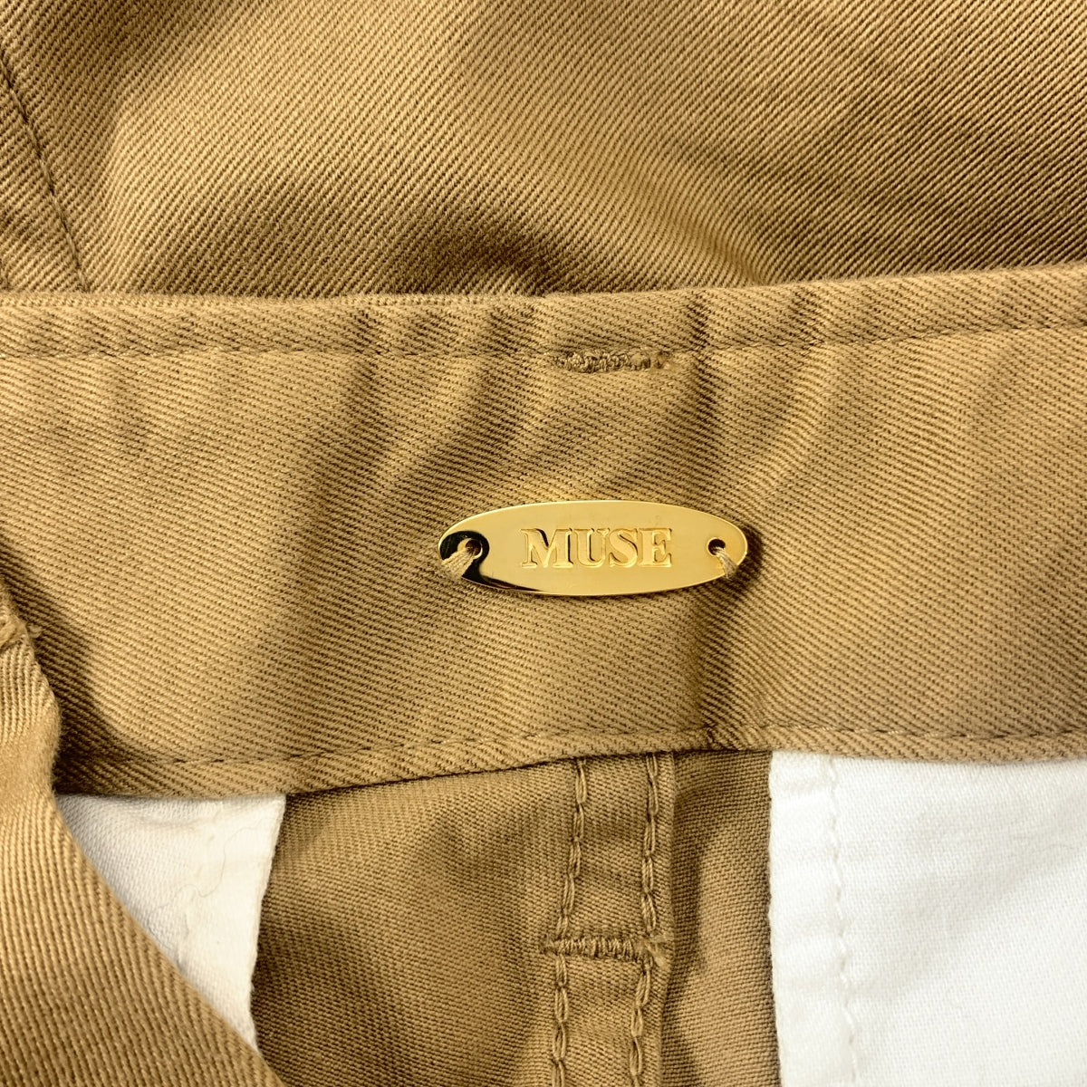 MUSE de Deuxieme Classe / ミューズドゥーズィーエムクラス | WORK CHINO コットン ワークチノ パンツ | 38 | ベージュ | レディース
