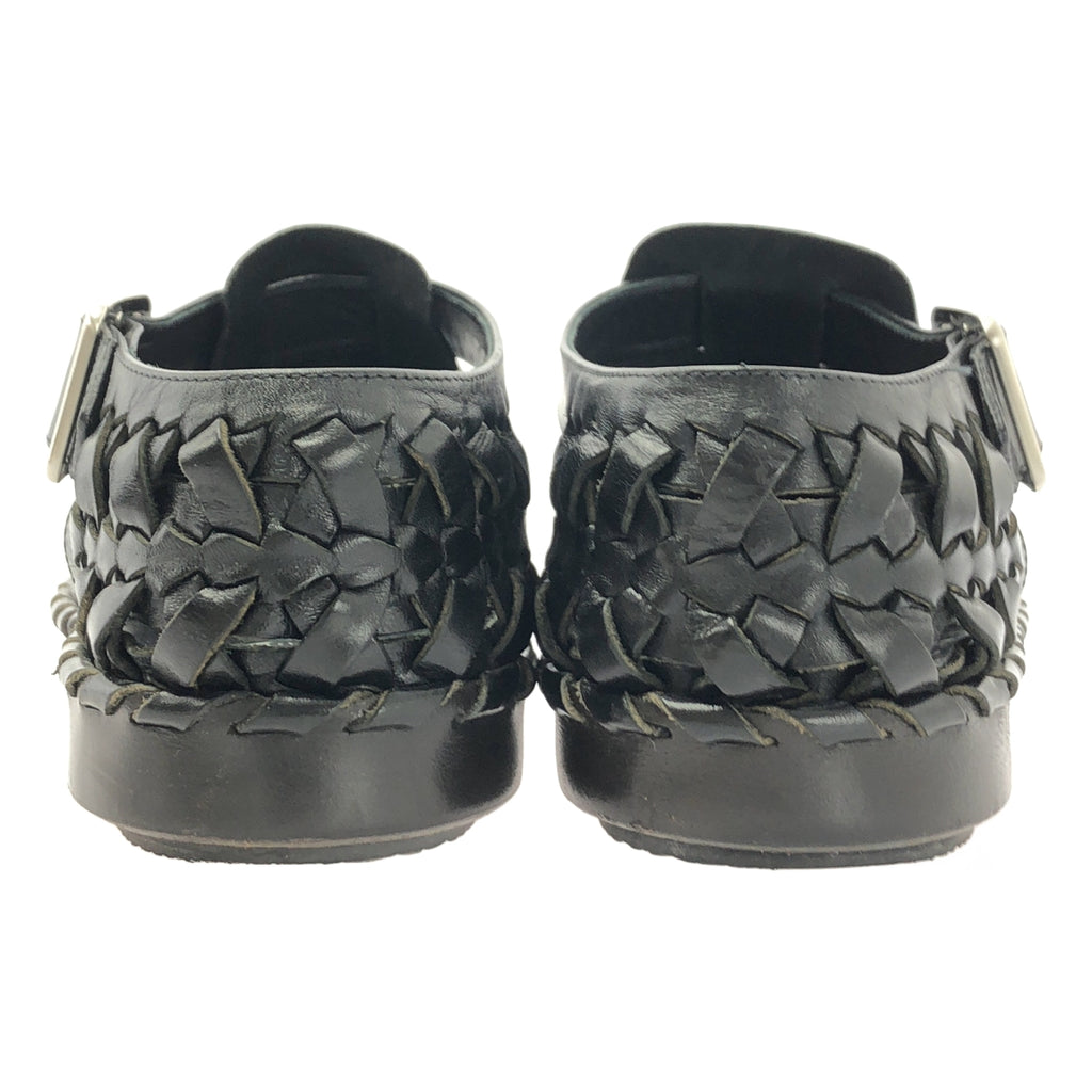 JIL SANDER / 질산더 | 2023SS | woven lether flat sandal 가죽 구르카 발목 스트랩 신발 | 37 |