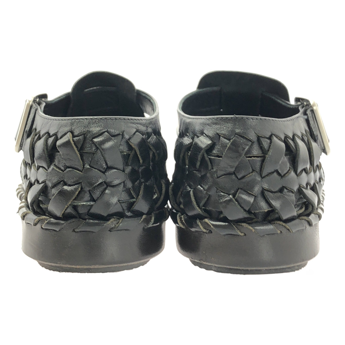 JIL SANDER / 질산더 | 2023SS | woven lether flat sandal 가죽 구르카 발목 스트랩 신발 | 37 |