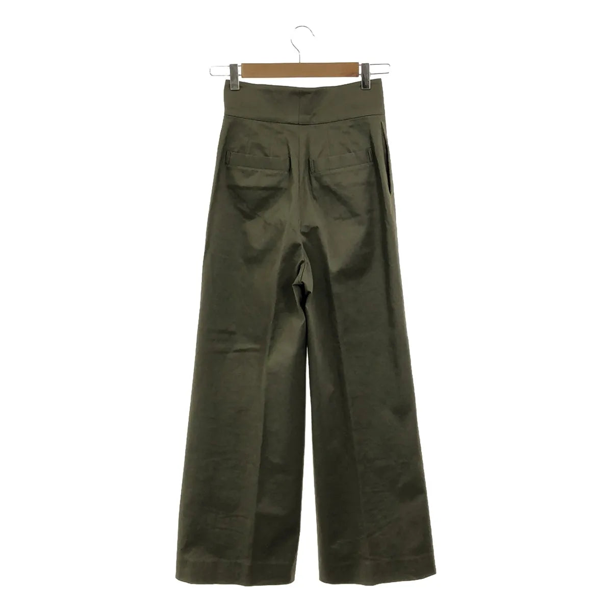 Curensology / 캘린솔로지 | 코튼 하이 웨스트 스트레치 와이드 팬츠 | 36 | 카키 | 여성