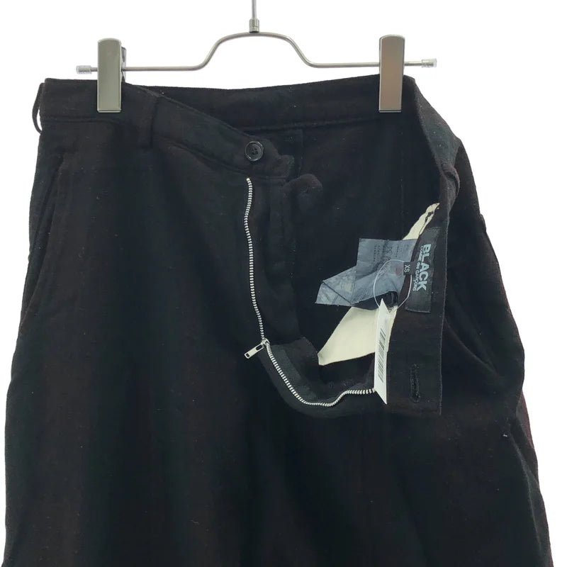BLACK COMME des GARCONS / ブラックコムデギャルソン | ウール 縮絨 脱色 サルエルパンツ | XS | レディース