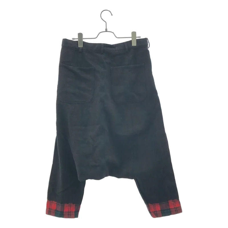 BLACK COMME des GARCONS / ブラックコムデギャルソン | ウール 縮絨 脱色 サルエルパンツ | XS | レディース