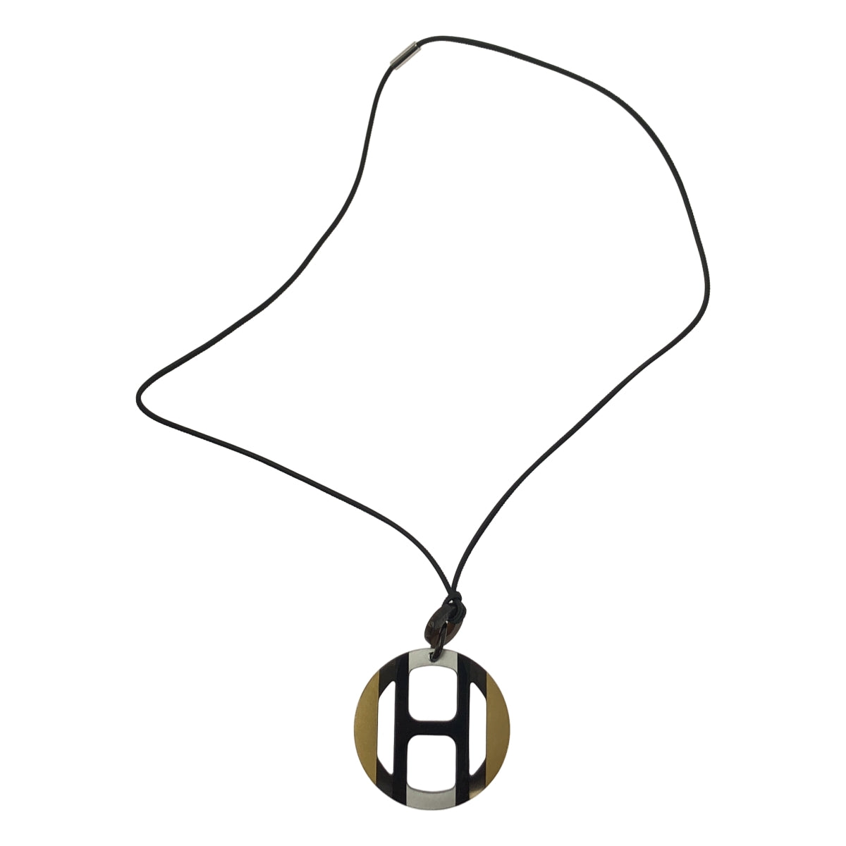 美品】 HERMES / エルメス | Hエキップ バッファローホーン ネックレス