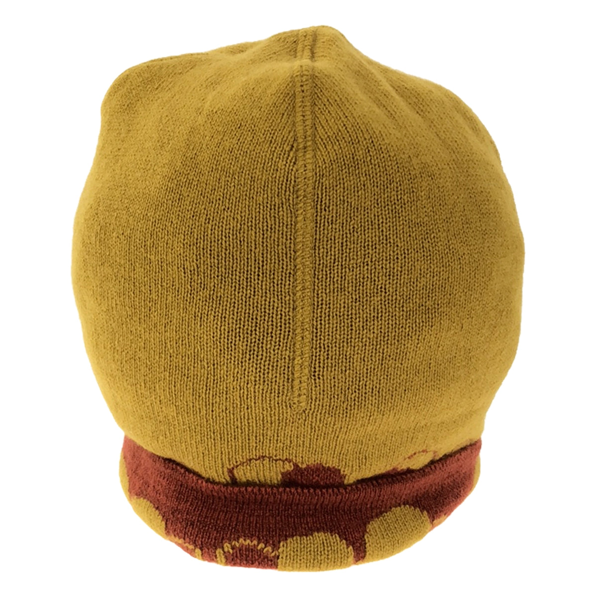 HERMES | Margiela period cashmere 100% / Cashmere H logo beanie cap / knitted hat | ME | Yellow/Orange | Women's