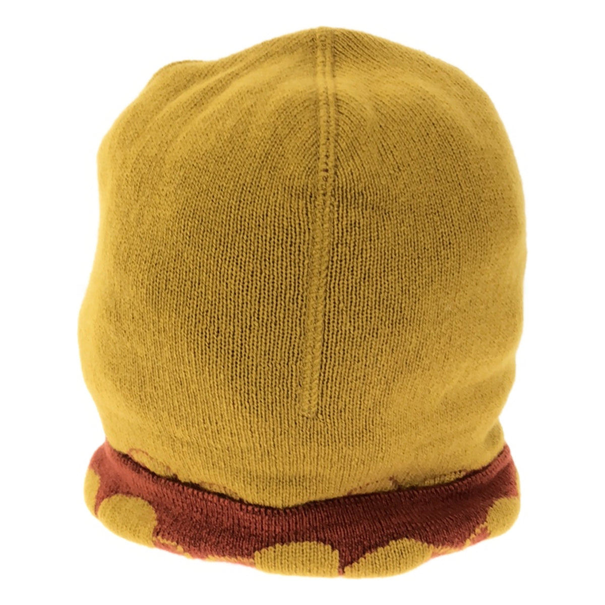 HERMES | Margiela period cashmere 100% / Cashmere H logo beanie cap / knitted hat | ME | Yellow/Orange | Women's