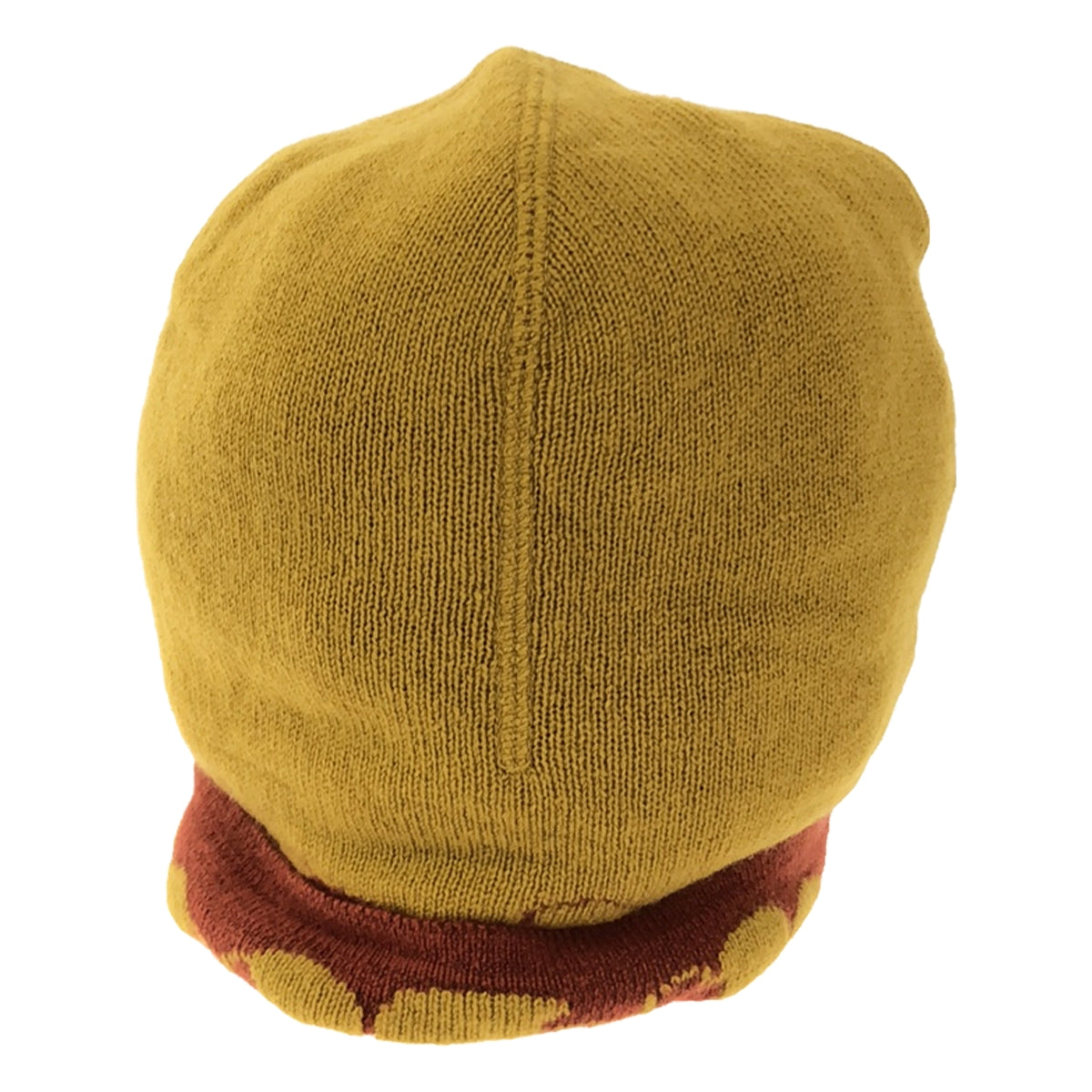 HERMES | Margiela period cashmere 100% / Cashmere H logo beanie cap / knitted hat | ME | Yellow/Orange | Women's