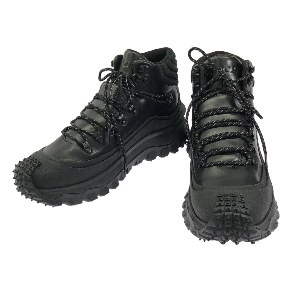 【新品】  MONCLER / モンクレール | TRAILGRIP GTX レザー ハイトップ スニーカー | 46 | ブラック | メンズ
