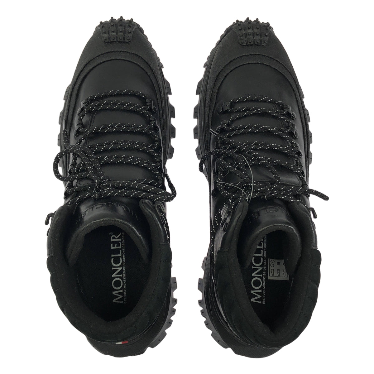 【新品】  MONCLER / モンクレール | TRAILGRIP GTX レザー ハイトップ スニーカー | 46 | ブラック | メンズ