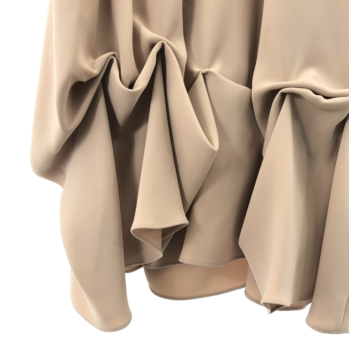 【美品】  YOKO CHAN / ヨーコチャン | ヘムピンセット ドレス ノースリーブ ワンピース | 38 | ベージュ | レディース