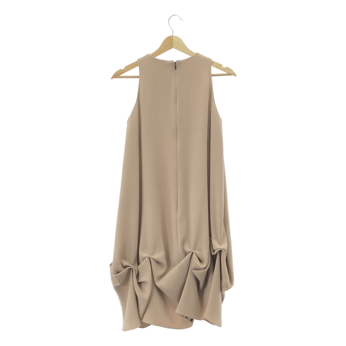 【美品】  YOKO CHAN / ヨーコチャン | ヘムピンセット ドレス ノースリーブ ワンピース | 38 | ベージュ | レディース