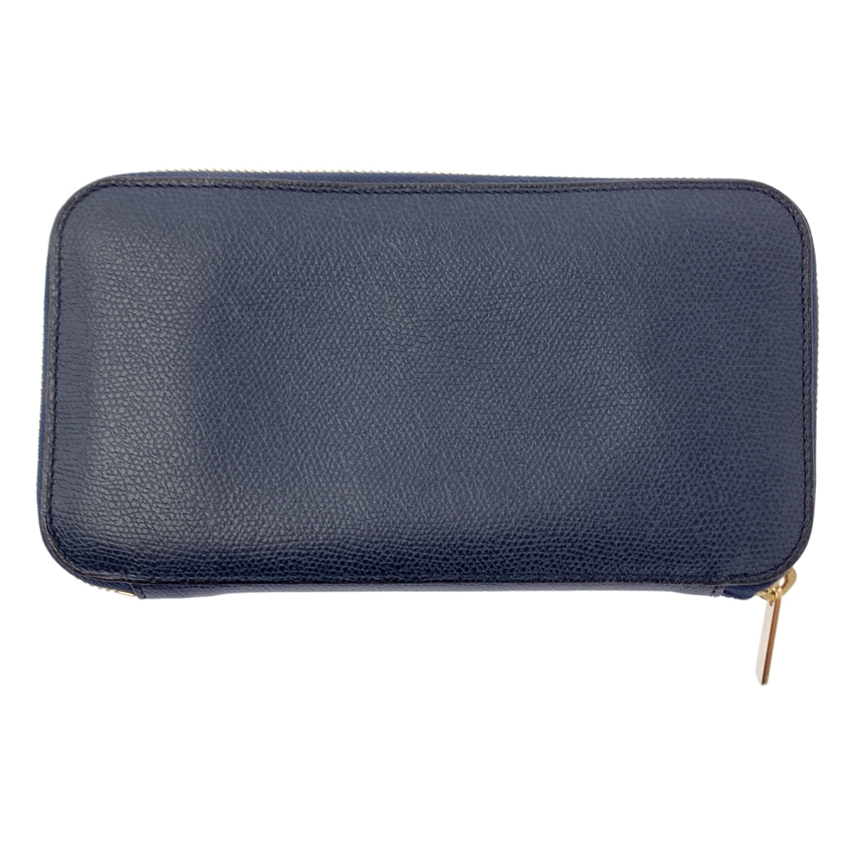 Valextra / ヴァレクストラ | レザー ロゴ ラウンドファスナー ウォレット 長財布 | ダークネイビー | レディース