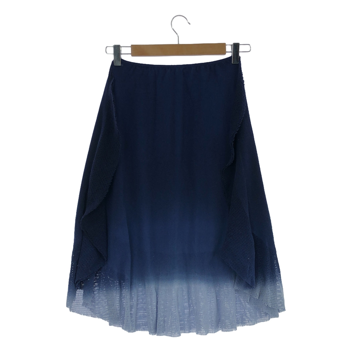 ISSEY MIYAKE / Issey Miyake | A-POC / Deformed elastic waist indigo gradient skirt | 2 | Blue | Women's