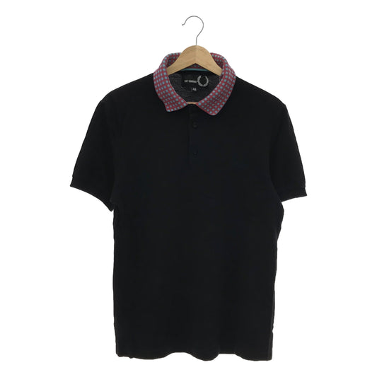 RAF SIMONS / Raf Simons | × FRED PERRY Detachable collar logo embroidered short sleeve polo shirt | 40 | Black | Men's