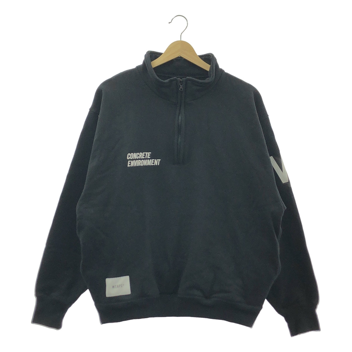 WTAPS / ダブルタップス | 2024SS | DEPST SWEATER COTTON. ENVIRONMENT ハーフジップ スウェット | 3 | ブラック | メンズ