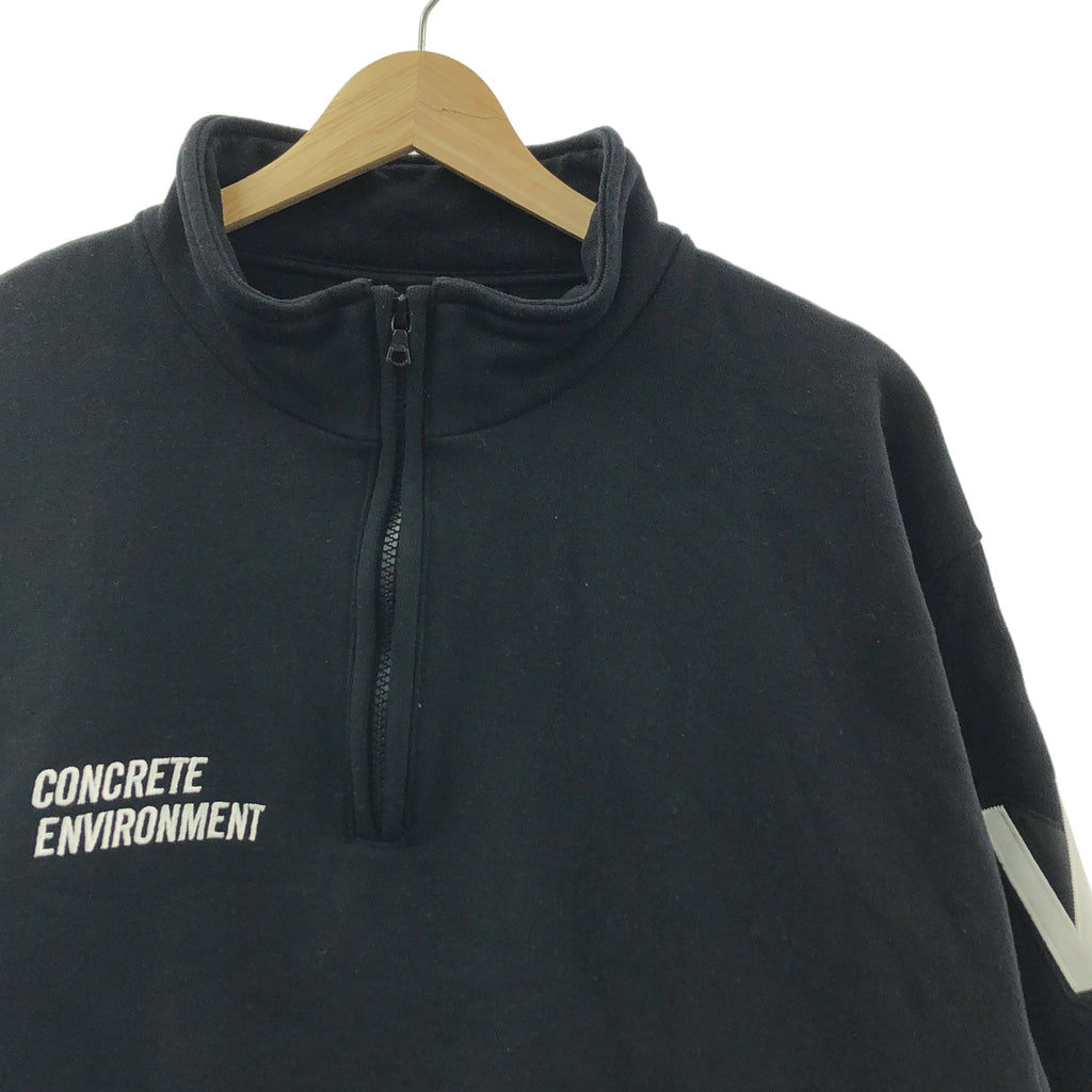 WTAPS / ダブルタップス | 2024SS | DEPST SWEATER COTTON. ENVIRONMENT ハーフジップ スウェット | 3 | ブラック | メンズ