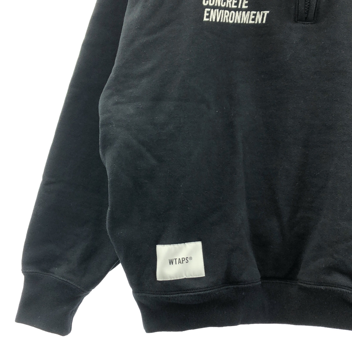 WTAPS / ダブルタップス | 2024SS | DEPST SWEATER COTTON. ENVIRONMENT ハーフジップ スウェット | 3 | ブラック | メンズ